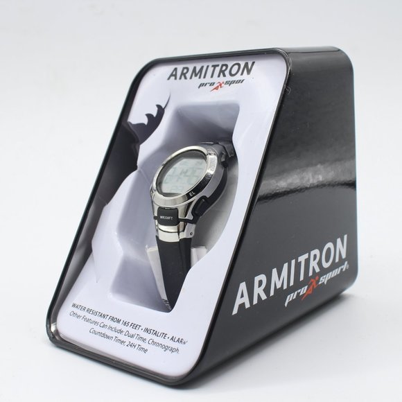 Armitron Sport Women's Digital Chrome Chronograph Resin Strap Watch, 45/7012 - Picture 2 of 6